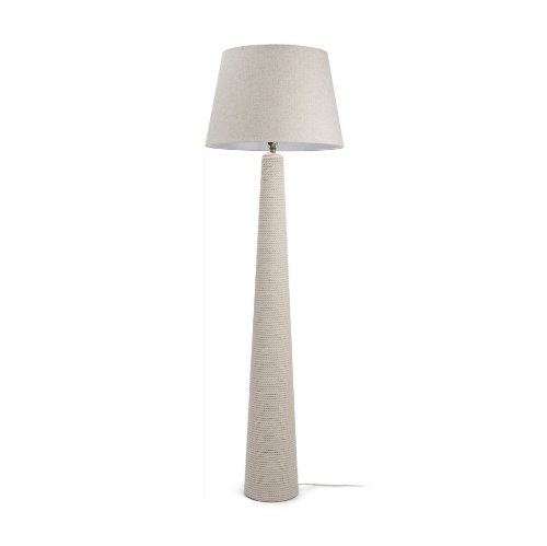 71505-AB - Newport Woven Rope Tapered Base Floor Lamp