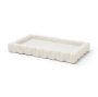 71479 - Camellia Rectangular White Marble Scalloped Tray