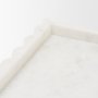 71479 - Camellia Rectangular White Marble Scalloped Tray