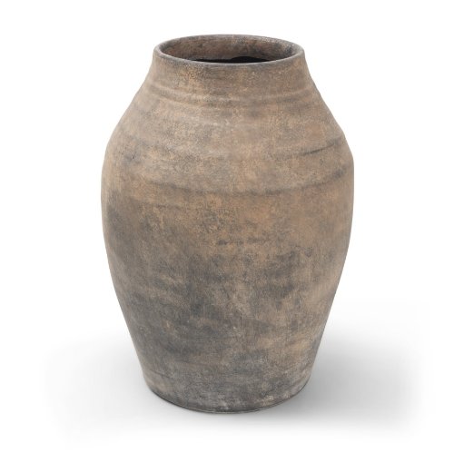 71511 - Cotto 13.2H Weathered Wide Mouth Terracotta Urn Vase