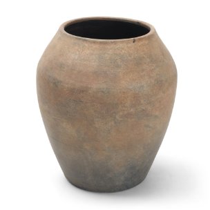 Cotto 10.6H Two Tone Wide Mouth Weathered Terracotta Urn Vase