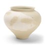 71520 - Velo Cream w/White Hand-Painted Terracotta Decorative Vase