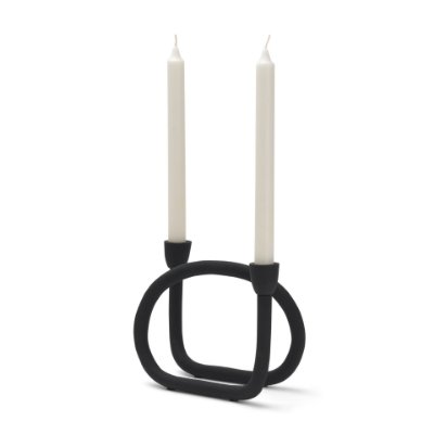 71578 - Serpens Black Metal Large Candleholder