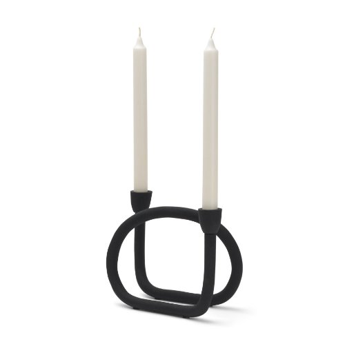 71578 - Serpens Black Metal Large Candleholder