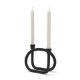 71578 - Serpens Black Metal Large Candleholder