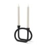 71578 - Serpens Black Metal Large Candleholder