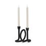 71579 - Serpens Black Metal Narrow Candle Holder
