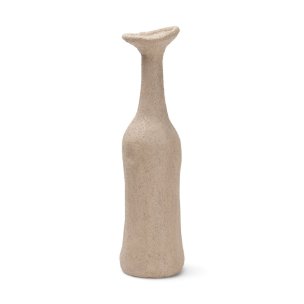 Runa Small Taupe Ceramic Rustic Decorative Bottle