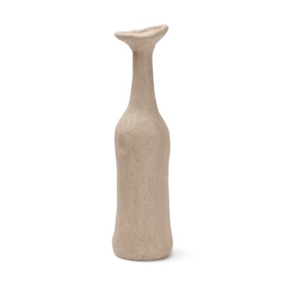 71582 - Runa Small Taupe Ceramic Rustic Decorative Bottle