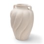 71594 - Syros Twisted Tall Cream Ceramic Urn Vase