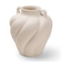 71595 - Syros Twisted Small Cream Ceramic Urn Vase