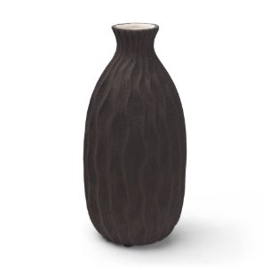 Tidal Tall Ceramic Rippled Decorative Vase
