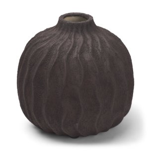 Tidal Short Ceramic Rippled Decorative Vase