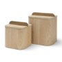 71604 - Benton White-Washed Wood w/ Brass Handle Decorative Box Set