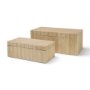 71607 - Strata Fluted White-Washed Wood Decorative Box Set