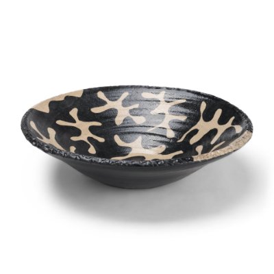 71612 - Bosma Black and Cream Ceramic Decorative Bowl