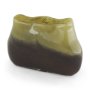 71620 - Tulano Low Green and Brown Glass Vase