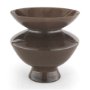 71623 - Bruna Wide Mouth Geometric Brown Glass Vase