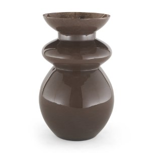Bruna Sculptural Brown Glass Vase