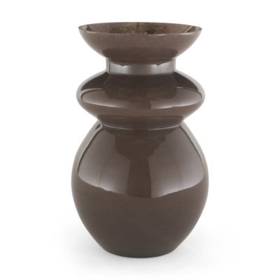71624 - Bruna Sculptural Brown Glass Vase