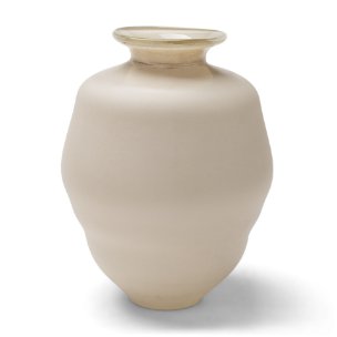 Dune Matte White Glass Vase