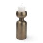 71655 - Pelar Large Antiqued Brass Stacked Pillar Candle Holder