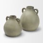 71662 - Cantara Medium Sage Green Ceramic Milk Jug w/ Handles