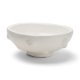 71663 - Punto Small White Paper Mache Dotted Centerpiece Bowl