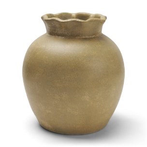 Melo Large Distressed Citron Yellow Ceramic Vase