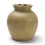71668 - Melo Large Distressed Citron Yellow Ceramic Vase