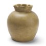 71667 - Melo Small Distressed Citron Yellow Ceramic Vase