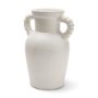 71669 - Trenza Small White Ceramic Vase w/ Twisted Handles