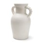 71670 - Trenza Large White Ceramic Vase w/ Twisted Handles