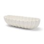 71672 - Camelia Large Fluted White Paper Mache Round Centerpiece Bowl
