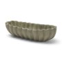 71678 - Camelia Large Fluted Sage Green Paper Mache Round Centerpiece Bowl