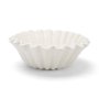 71674 - Camelia Small Fluted White Paper Mache Round Centerpiece Bowl
