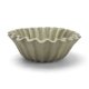 71679 - Camelia Small Fluted Sage Green Paper Mache Round Centerpiece Bowl