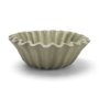 71679 - Camelia Small Fluted Sage Green Paper Mache Round Centerpiece Bowl