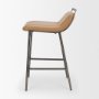 S04104 - Kavalan 33.5" Total Height PU Leather Seat Gun Metal Frame Counter Stool