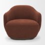 71501-AB - Hudson Burgundy Fabric Upholstered Swivel Chair
