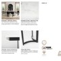 68848-AB - Tanner I 71L x 35W Rectangular White Marble W/ Metal Base Dining Table