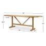 69956-AB - Viktor 94"L Light Brown Solid Wood Dining Table