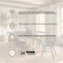 70558-AB - Rialto 96" Two-Tone Solid Wood Dining Table | Seats 8 | Trestle Base