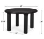 70883-AB - Soma Textured Black Mango Wood Round Dining Table