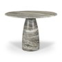 71420-AB - Allyson 42" Solid Grey Marble Round Dining Table