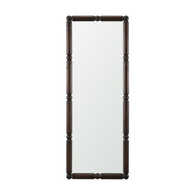 71574 - Lenora 70" Heritage Spool Frame Floor Mirror | Dark Brown Wood