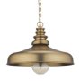 71589 - Keller Wide Antiqued Brass Metal 1-Light Pendant