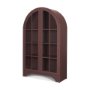 71712 - Rousseau Arched Curio Cabinet w/ Glass Doors | Burgundy Metal