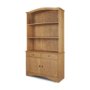 71715-AB - Carrington 85" Sideboard & Hutch | Brown Oak Wood w/ Brass Hardware