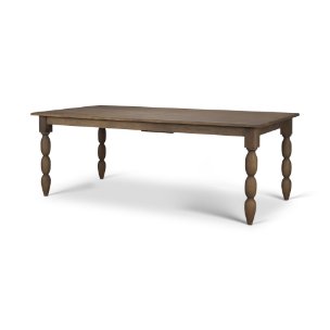Angeline 104"L x 42"W Extendable Dining Table | Mid-Brown Wood | Seats 8-10
